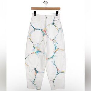 Stella McCartney White Multicolor Patterned Jeans